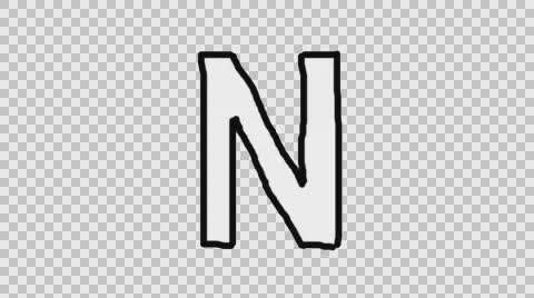 Animated Character N with Alpha Channel Stock Footage 65313449