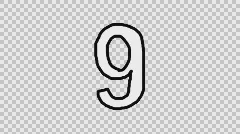 Animated Character Nine with Alpha Channel Stock Footage 65313316