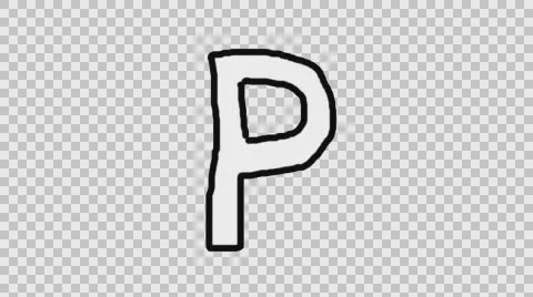 Animated Character P with Alpha Channel Stock Footage 65313463