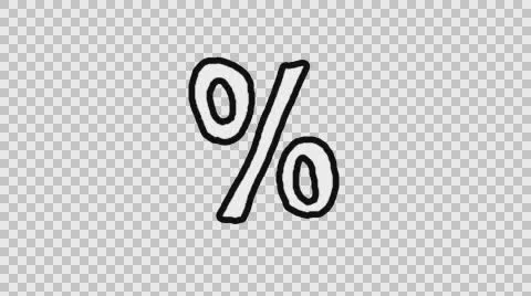 Animated Character Percent with Alpha Channel Stock Footage 65313207