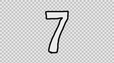 Animated Character Seven with Alpha Channel Stock Footage 65313293