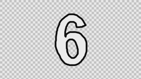 Animated Character Six with Alpha Channel Stock Footage 65313289
