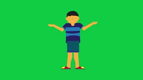 Animated character talking with hand ges... | Stock Video | Pond5