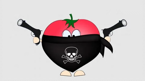 Animated character tomato on a blank background. Stock Footage 146739860