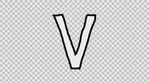 Animated Character V with Alpha Channel Stock Footage 65313511