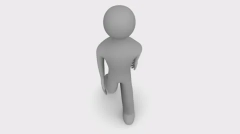 Animated character walks. Seamless loop. Alpha channel. Stock Footage 64212522