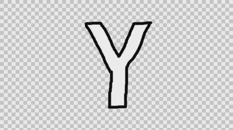 Animated Character Y with Alpha Channel Stock Footage 65313538