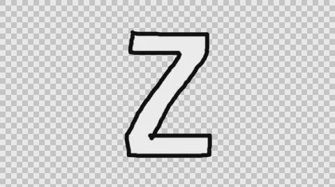 Animated Character Z with Alpha Channel Stock Footage 65313551