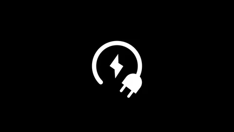 Animated charging cable icon isolated on background Stock Footage 263695766