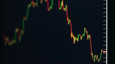 Animated chart of the crypto currency rate. On the PS screen, you can monitor Stock Footage 177293803