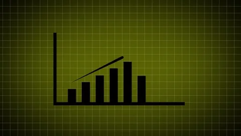 Animated chart showing data growth, dynamic motion of rising bars and upwar.. Stock Footage 341229083