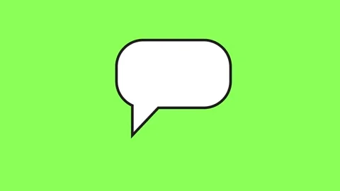 Animated Chat Bubble Messages on Green Screen | 4K Bouncy Text Message Popups Stock Footage 309573200