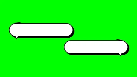 Animated Chat Bubble Motion Graphics on Green Screen Vídeo Stock 347894774