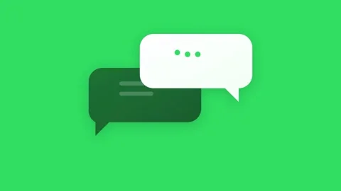 Animated Chat Bubbles Icon Animation Message Communication Concept Stock Footage 345164937