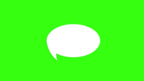 Animated Chat Cartoon Icon with Text Placeholder Green Screen Background Stock Footage 303383235