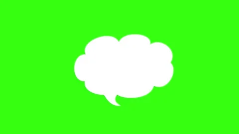 Animated Chat Cartoon Icon with Text Placeholder Green Screen Background Video stock 303383302