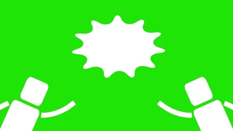Animated Chat Icon with Two People and Speech Bubbles Stock Footage 311118812