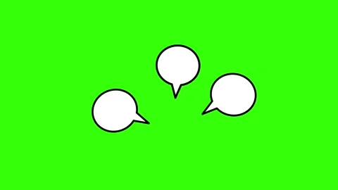 Animated chat idea speech bubble for text. Chat popup for info, notificatio.. Stock Footage 303680226