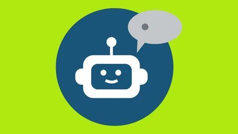 Animated Chatbot Icon with Speech Bubble Appearing on Green Screen Backgrou.. Stock-Footage 346981687