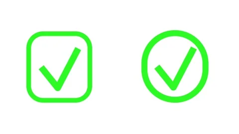 Animated check and cross mark icons.  Stock Footage 314984203