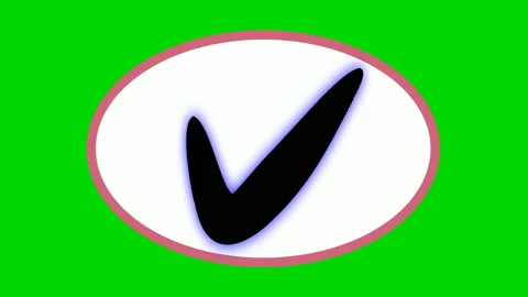 ANIMATED CHECK  MARK  on elliptic checkbox Stock-Footage 151903392