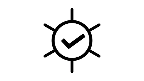 Animated check mark icon with motion fx. Vidéo 331897764