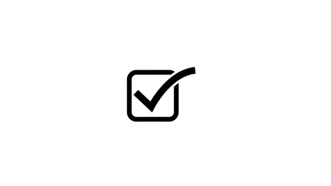 Animated Check mark icon, positive symbol, tick mark icon, confirm, correct.. Stock Footage 263093858