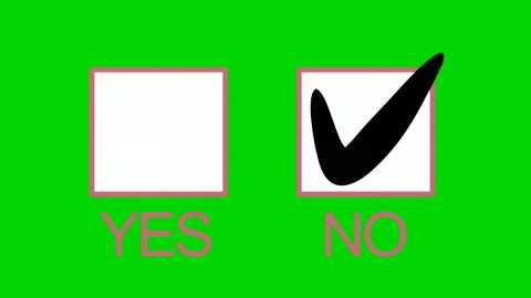 ANIMATED CHECK  MARK on square NO checkbox Video stock 151918909