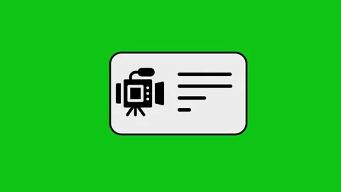 Animated checklist card with video camera icon and checkmark on green backg.. Stock Footage 346496629