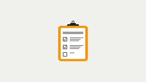 Animated checklist clipboard showing progress as tasks are marked completed.. Stock Footage 331297641