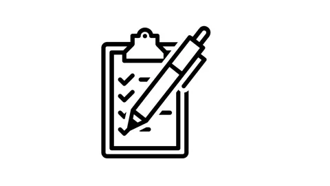 Animated checklist icon. List of tasks line animation. Questionnaire and su.. Stock Footage 323846337