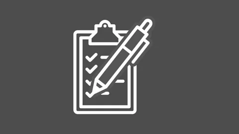 Animated checklist icon. List of tasks line animation. Questionnaire and su.. Stock Footage 323846338