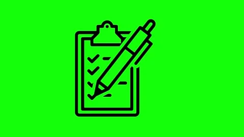 Animated checklist icon. List of tasks line animation. Questionnaire and su.. Stock Footage 323846340