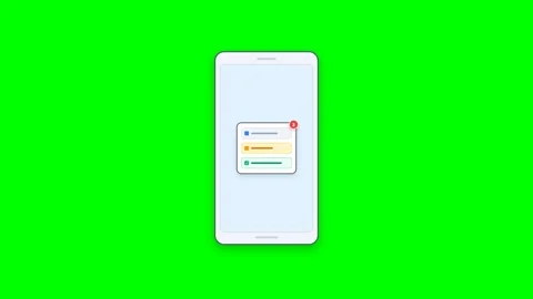 Animated Checklist Notification on Smartphone Screen 库存影片 347626329