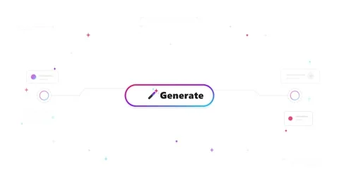 Animated Checkmark Button with Generate Text in UI Style Video stock 339379935