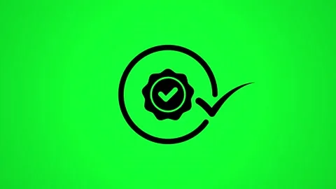 Animated checkmark icon motion graphic with green screen background, qualit.. 스톡 동영상 346498090