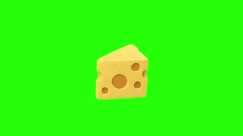 Animated Cheese Green Screen Overlay Loop Видео 337593416