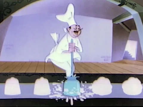 Animated Chef Making Candy With A Pogo Stick Stock Footage 41643491