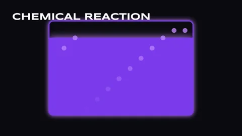 Animated chemical reaction simulation showing data curve growth and equilib.. Stock Footage 336805784