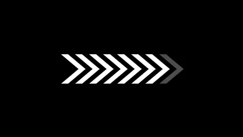 Animated chevron arrows in horizontal line showing progress or direction mo.. Stock Footage 339751583