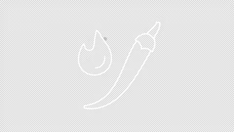 Animated chili pepper white line icon Stock Footage 321859133