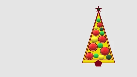Animated Christmas Tree . cartoon effect. Stock-Footage 291626140