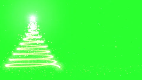Animated Christmas tree on chroma key, copy space Stock Footage 255462741