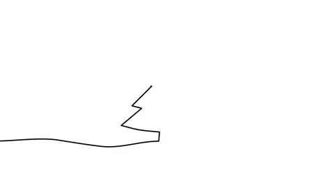 Animated Christmas tree with continuous lines 動画素材 300531351