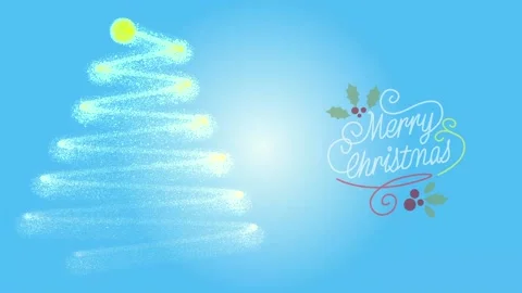 Animated Christmas Tree with Greetings Stock Footage 143681271