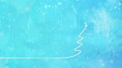 Animated Christmas Tree with Greetings Stock Footage 143681853