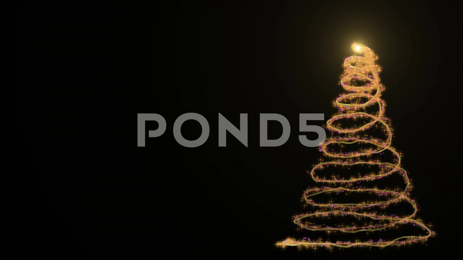 Animated Christmas tree with lights and ... | Stock Video | Pond5