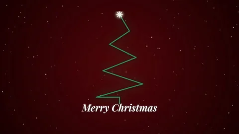 Animated Christmas tree made of wire. Видео 334902341