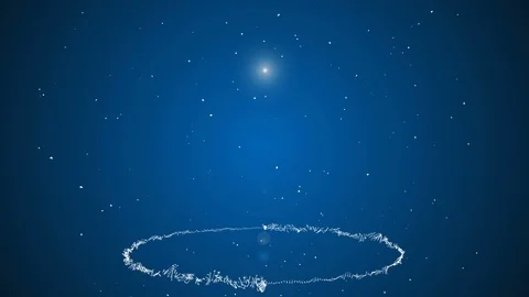 Animated Christmas tree snow falling against blue background Stock Footage 118439299