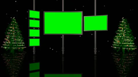 Animated chroma key green set camera angles Stock Footage 60798479